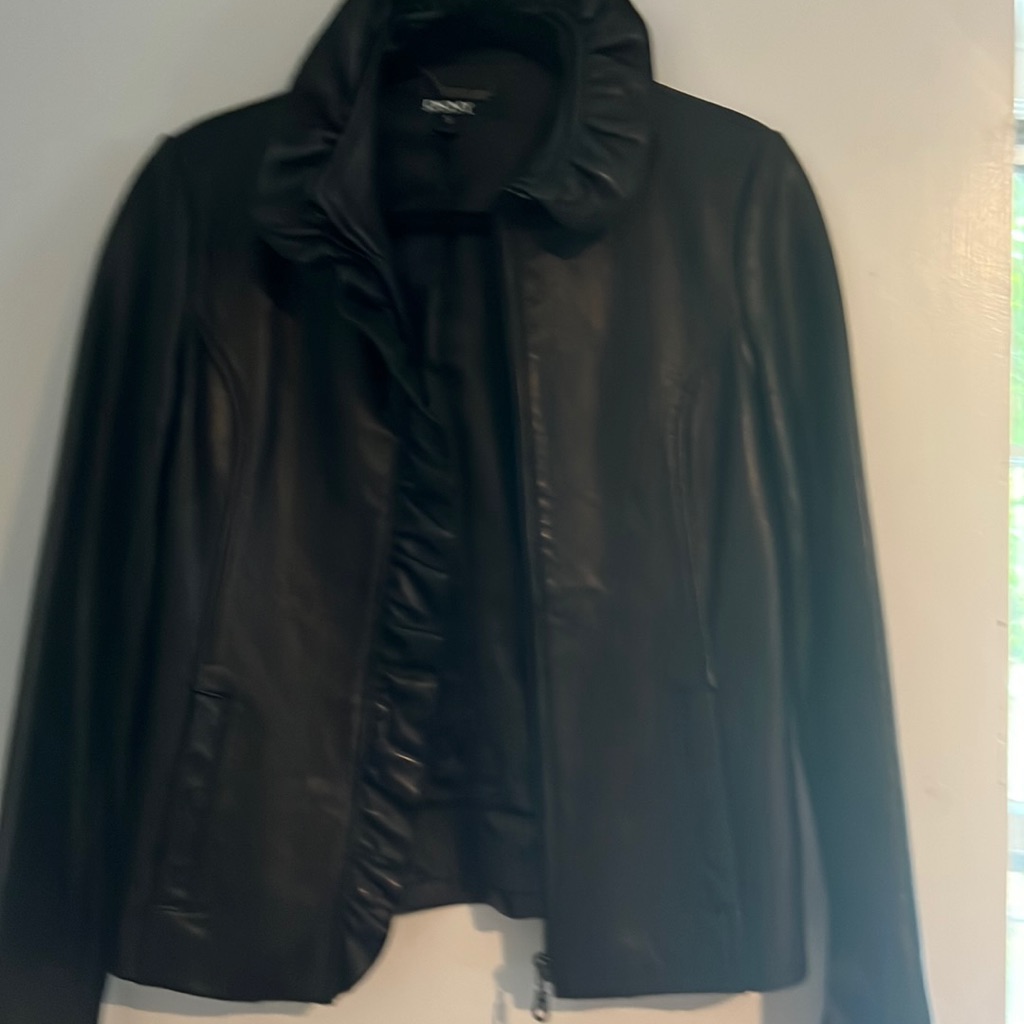 Dkny Leather Jacket Sold As Is Used Only A Few Times